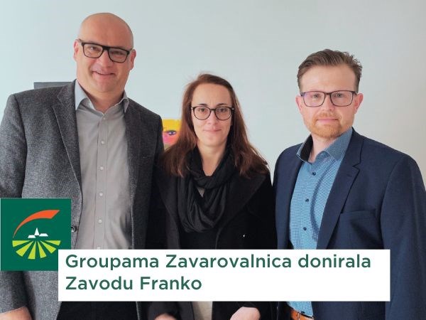 Groupama podpira solidarnost v lokalni skupnosti z donacijo za Zavod Franko